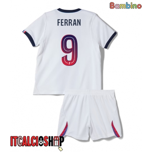 Paris Saint-Germain Ferran Torres #9 Seconda Maglia Bambino 2026-27 Manica Corta (+ Pantaloni corti)